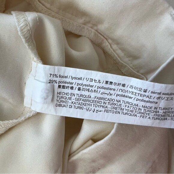 Zara Cream High Waist Wide Leg Pants - Picture 5 of 6